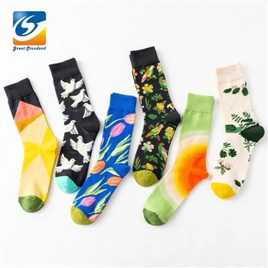 Calcetines coloridos de algodón para hombre